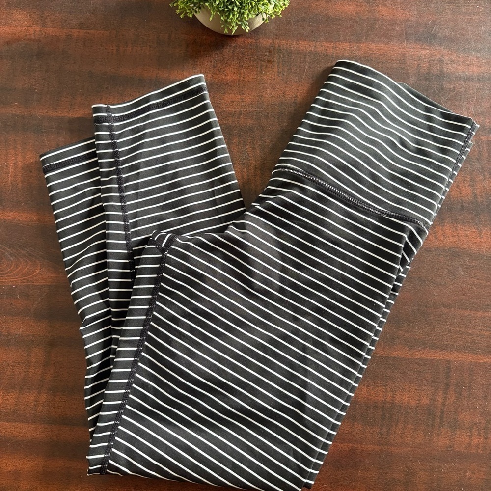 DYI Black and White Striped Leggings